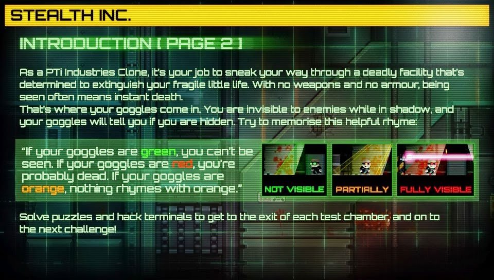 Stealth Inc: A Clone in the Dark